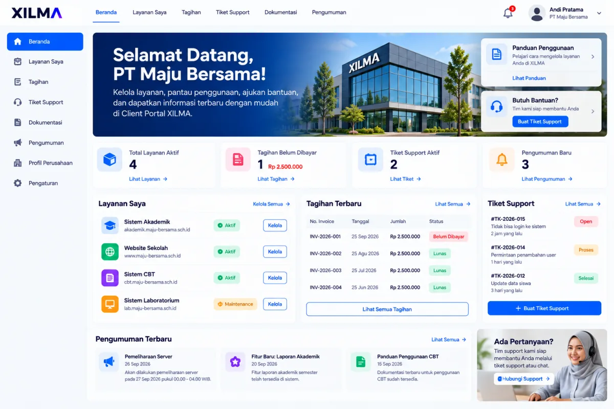 Customer dan Client Portal