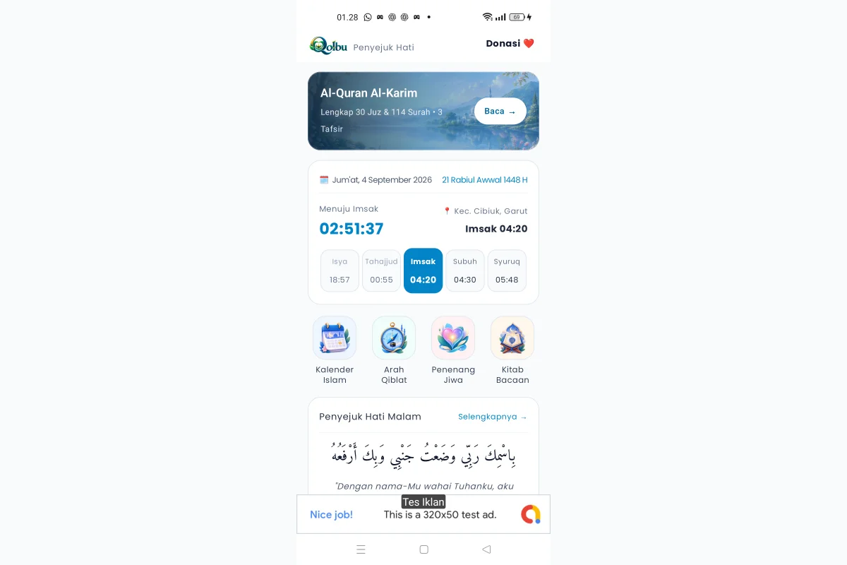 Qolbu Aplikasi Mobile Siap Pakai